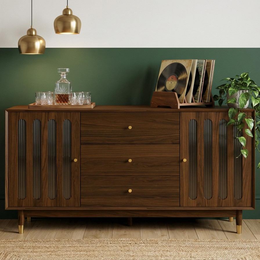 Rhapsnut  2 Door 3 Drawer Cabinet